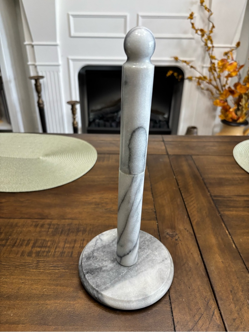Marble paper towel holder